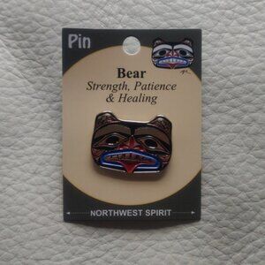 'Bear Strength & Honour' Pin Indigenous Design by Douglas Horne, Coast Salish